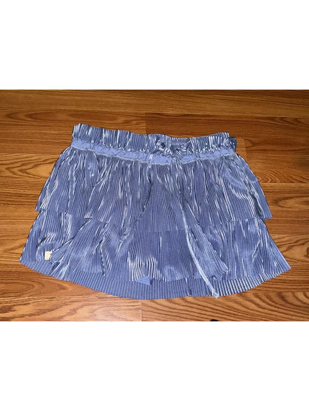 NWT Simply Southern Blue Tiered Skirt L